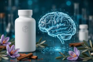 Phytomem One vs memory supplements 2026 — supplement bottle compared against brain-support botanicals and capsules